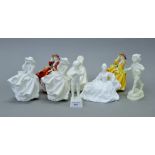 A quantity of various Royal Doulton and Royal Worcester unfinished figurines.