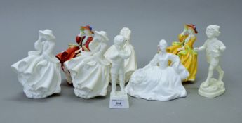 A quantity of various Royal Doulton and Royal Worcester unfinished figurines.