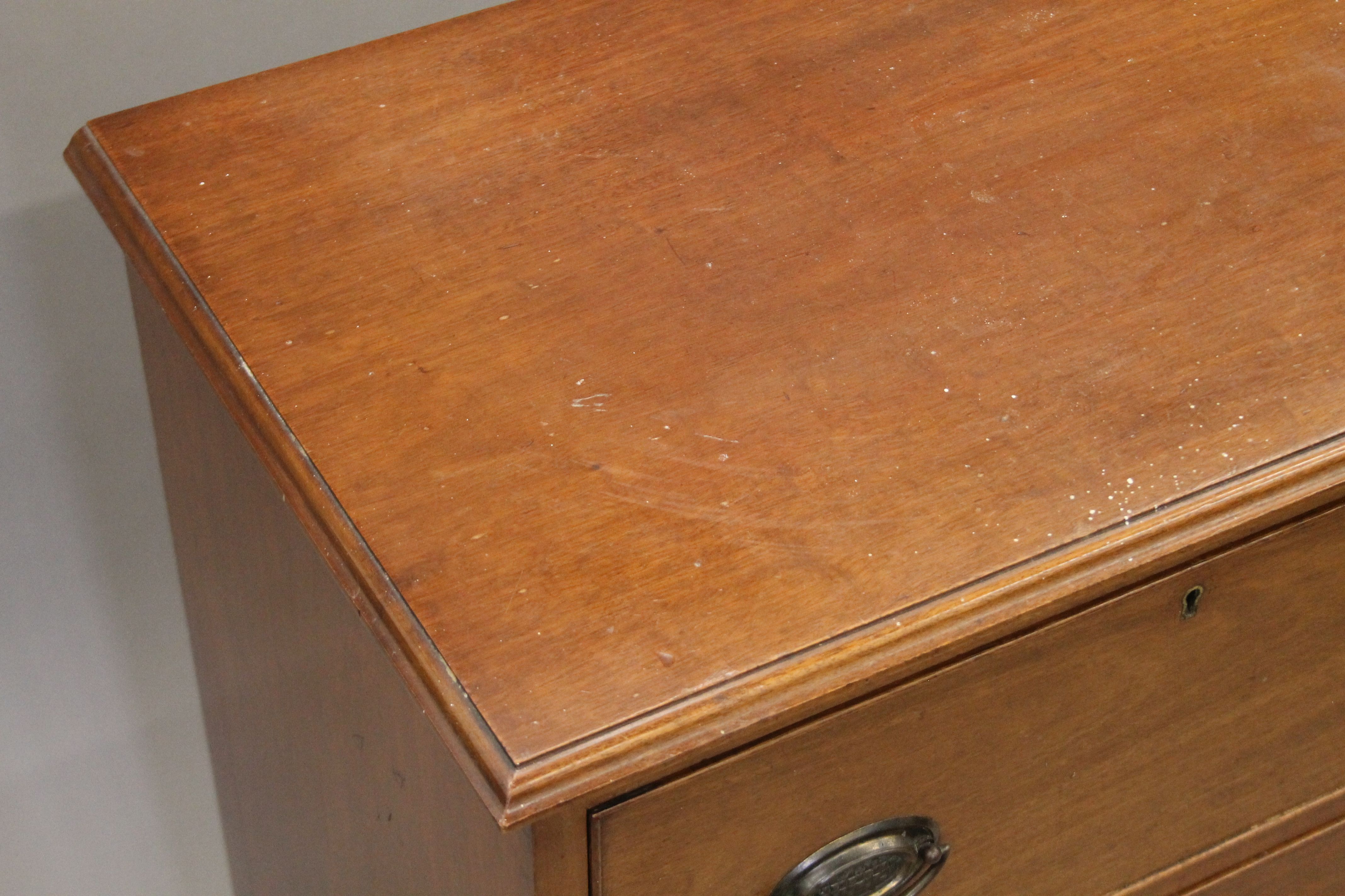 An early 20th century three drawer mahogany chest of drawers. 64.5 cm wide. - Image 2 of 7