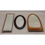 Three various mirrors. The largest 33 x 94 cm.