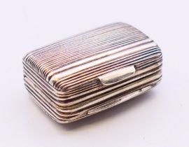 A small silver vinaigrette. 2.75 cm x 2 cm.