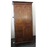 An Edwardian mahogany wardrobe. 93 cm wide x 193 cm high.