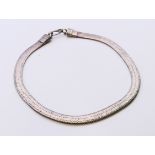 An Eastern silver necklace. 42 cm long. 97.2 grammes.