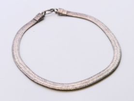 An Eastern silver necklace. 42 cm long. 97.2 grammes.