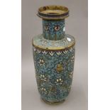 A Chinese cloisonne vase. 42.5 cm high.