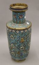 A Chinese cloisonne vase. 42.5 cm high.