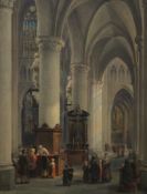 LOUIS HAGHE (1806-1885), Antwerp Cathedral, watercolour, indistinctly signed, framed and glazed,