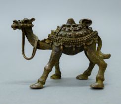 A bronze model of a camel. 8 cm long.
