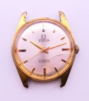 A Titus gentleman's wristwatch. 3.5 cm diameter.