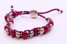 A Links of London Wimbledon 'strawberry' adjustable bracelet.