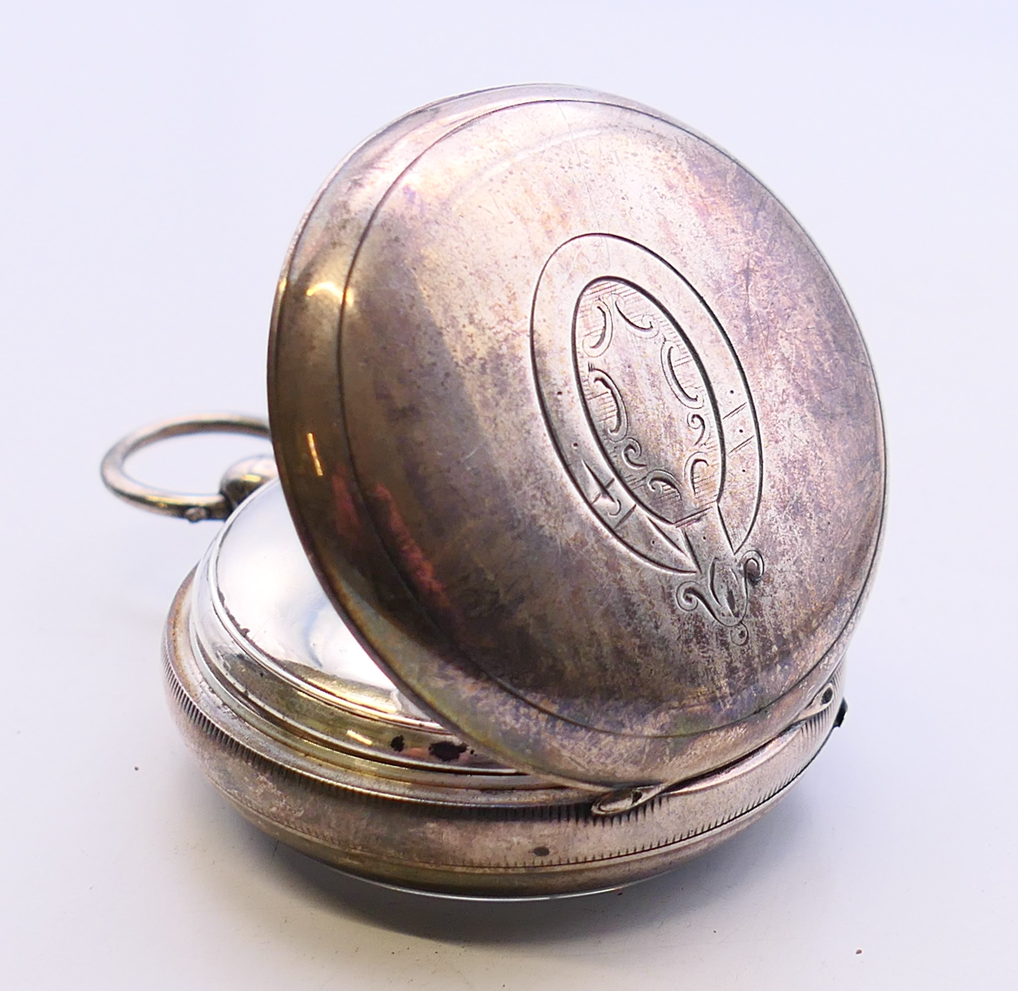 Five various silver pocket watches, - Image 8 of 37