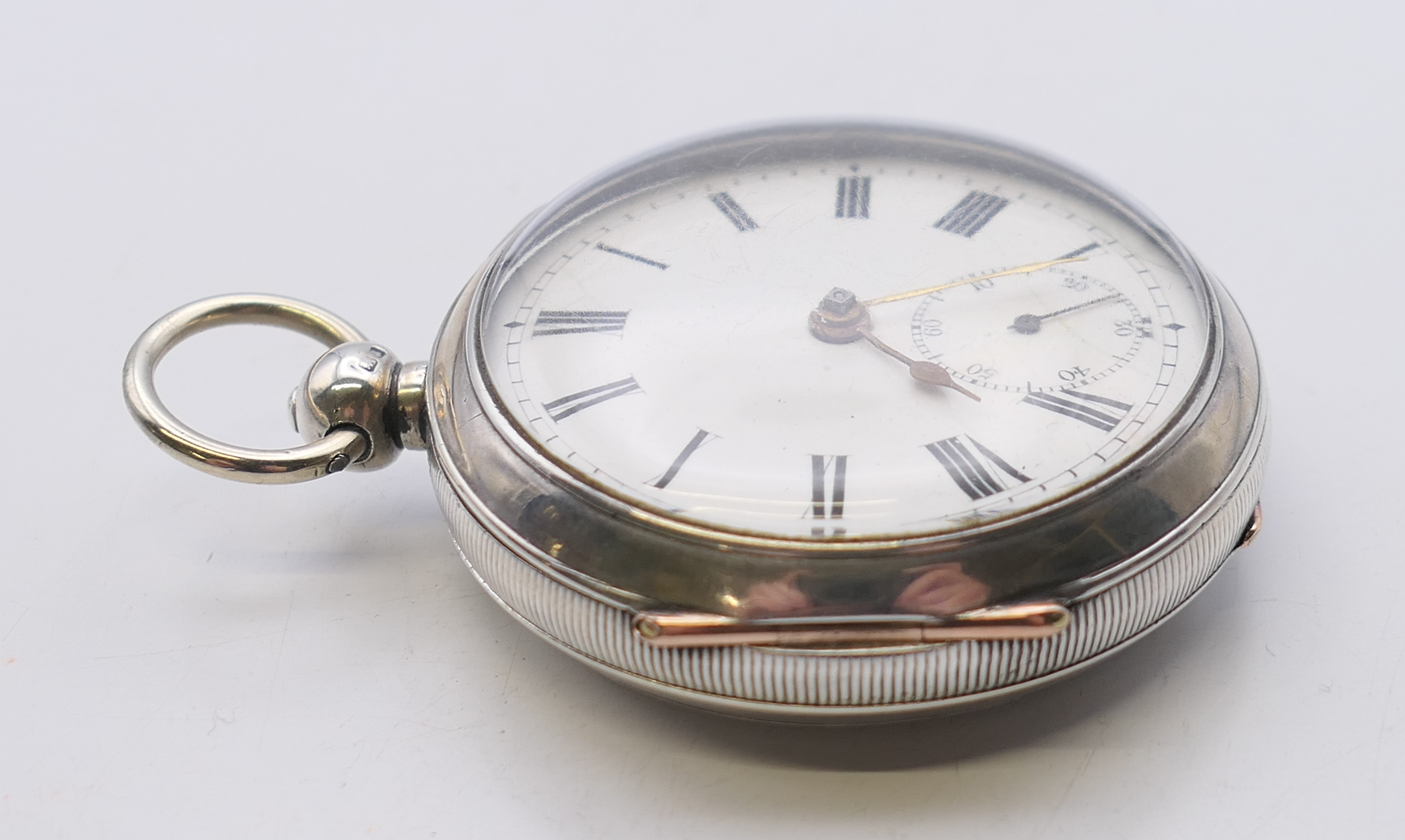 A silver pocket watch hallmarked for Chester 1905, the dial marked H Stone, - Image 14 of 16