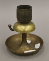 A 19th century brass vesta desk bell. 14 cm high.