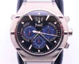 A Piaget chronograph gentleman's wristwatch, boxed, recently serviced, serial number 1054802. 4.