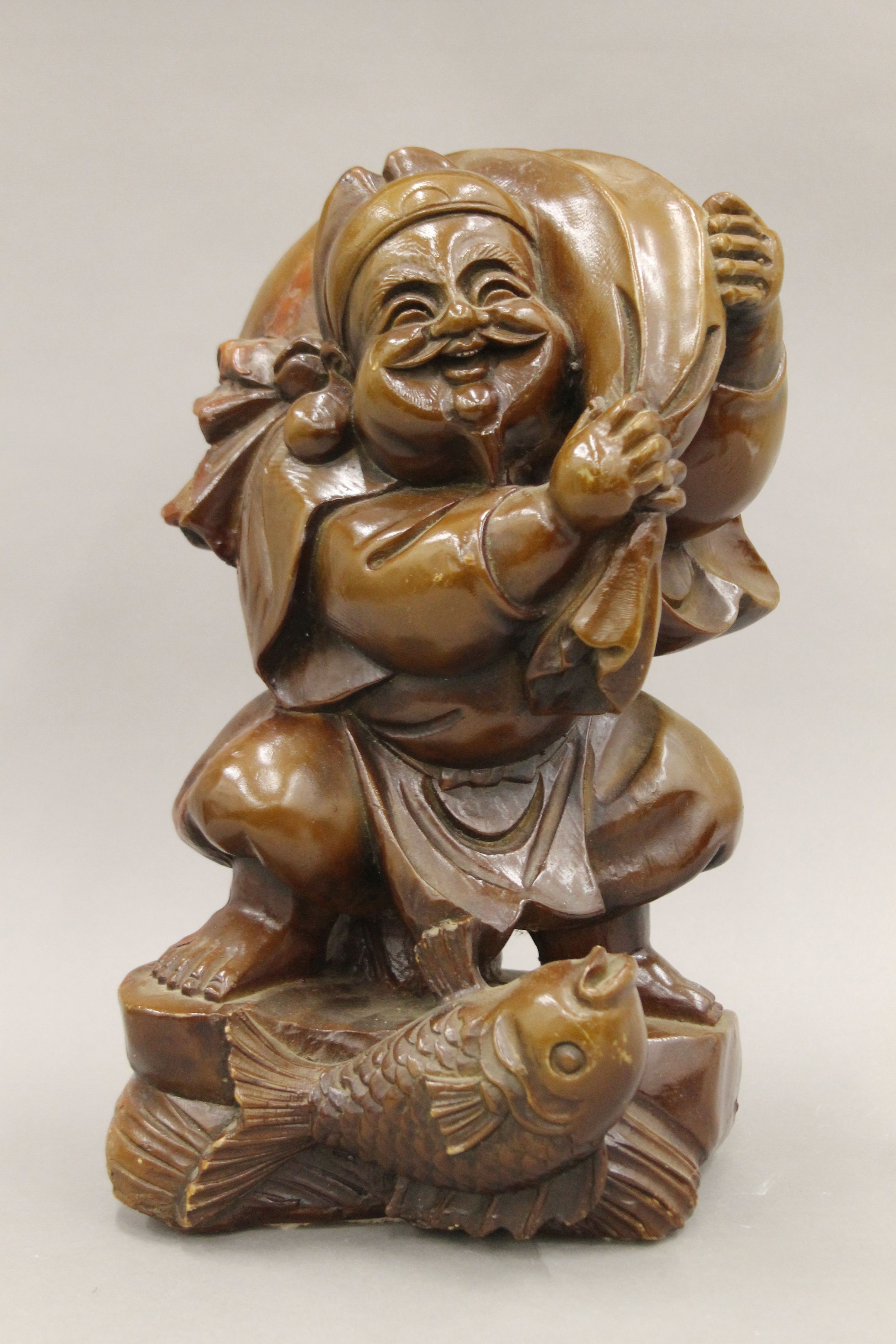 A model of a Japanese fisherman. 37 cm high.