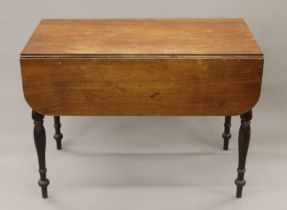 A 19th century mahogany Pembroke table. 58 cm wide flaps down.