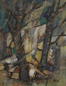 YRAM ALLETS (MARY STELLA EDWARDS) (1915-2009) (AR), Wood, oil on board, framed. 34 x 44.5 cm.