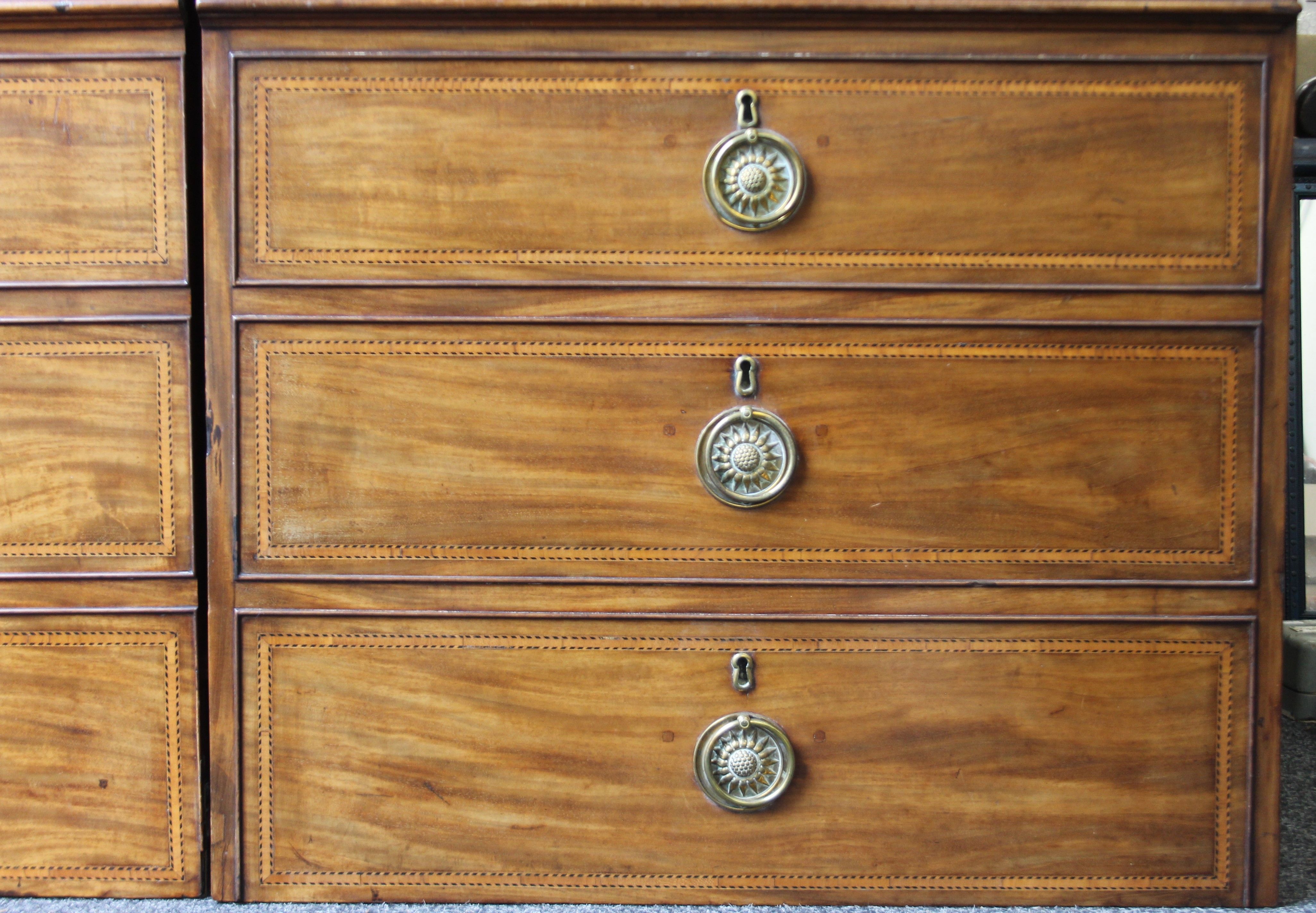 An Edwardian inlaid mahogany wardrobe. 150 cm wide x 194 cm high. - Image 2 of 9