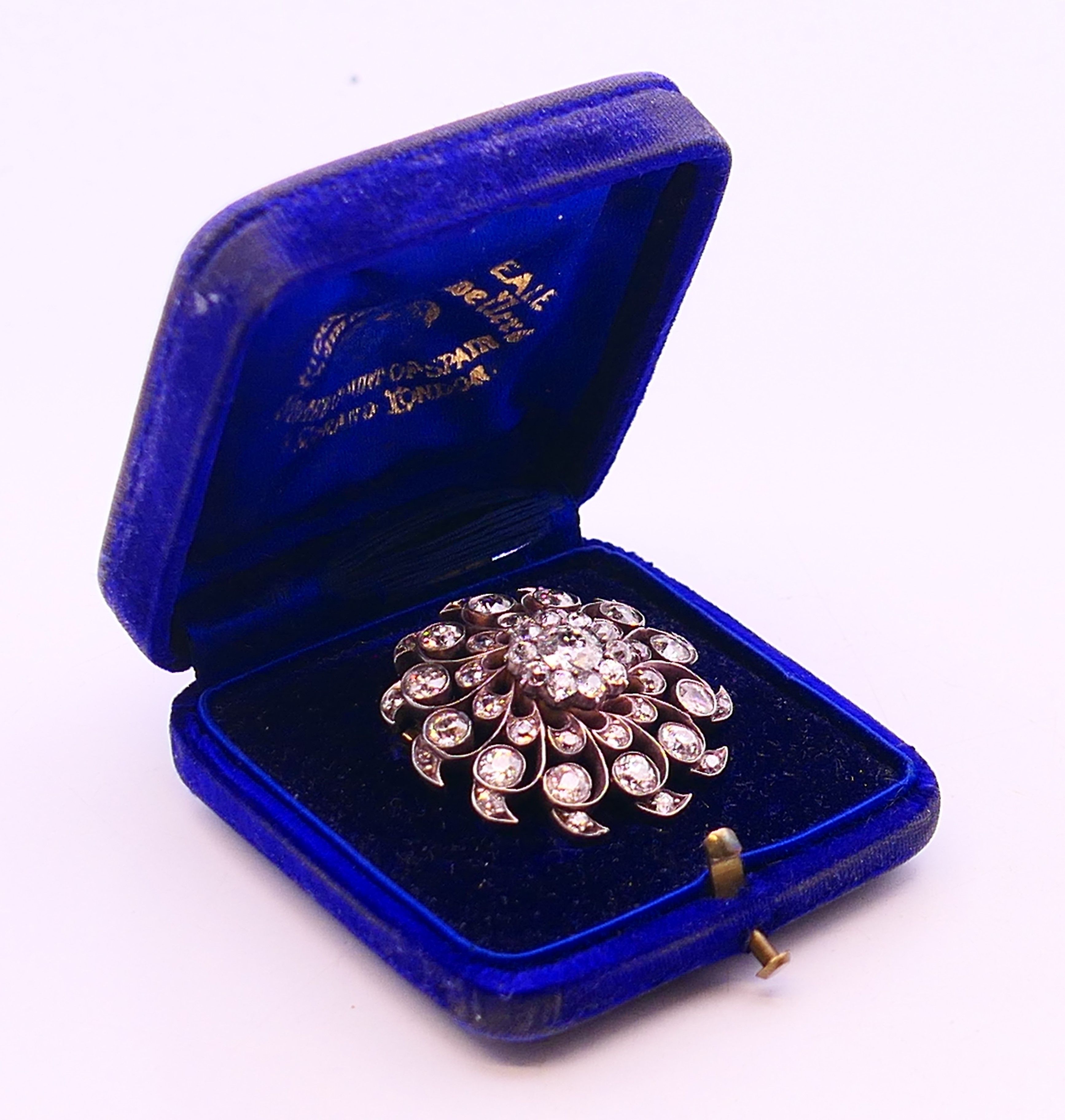 A pierced diamond pendant brooch, the centre stone spreading to approximately 0.75 of a carat. - Image 4 of 4