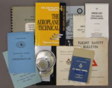 A selection of manuals and ephemera relating to flying, including Concorde.