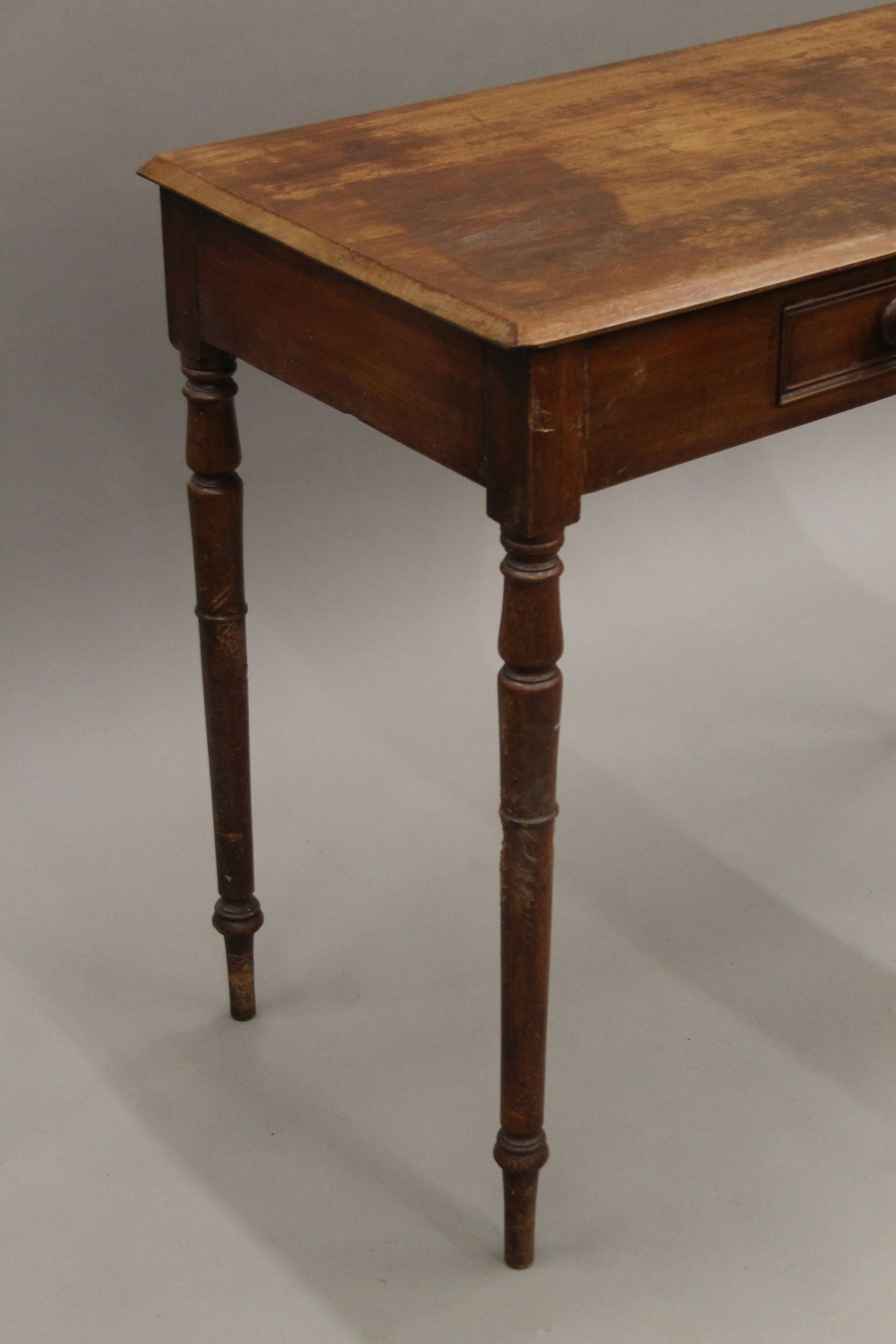 A 19th century mahogany single drawer side table. 91 cm wide. - Image 2 of 6