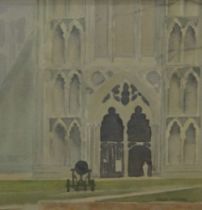 NIGEL HAYWOOD, Ely Cathedral and PETER UTTON, Ely views, watercolours, each framed and glazed.