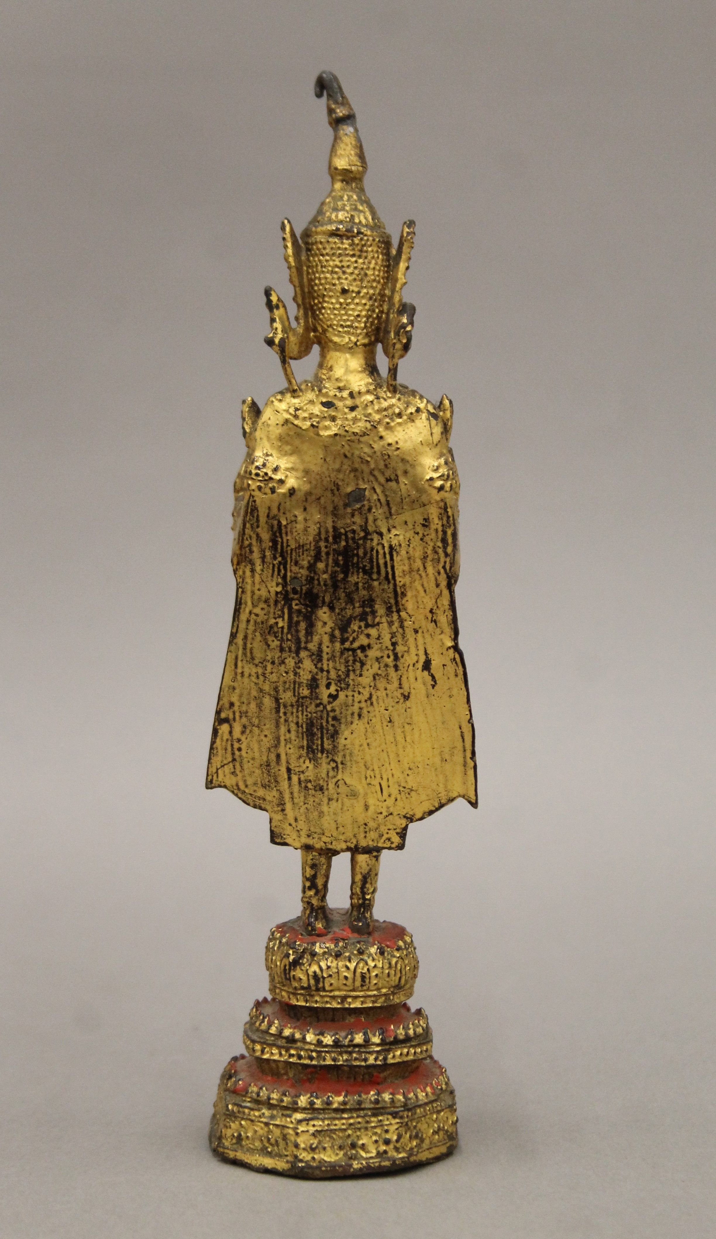 A small Thai gilded bronze standing Buddha, - Image 4 of 10