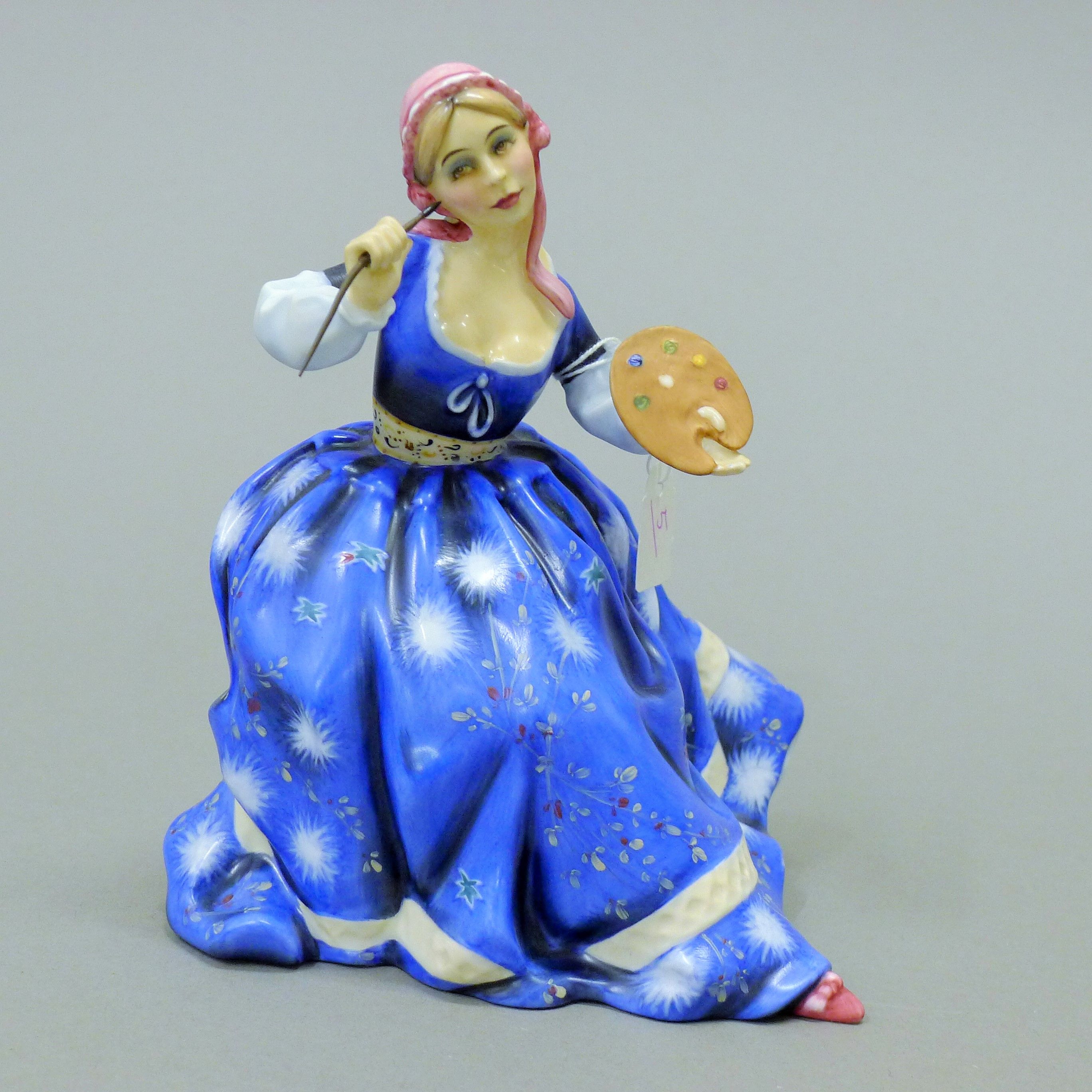 A Royal Doulton figurine, Painting, HN3012. 17 cm high. - Image 2 of 5