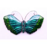 A silver brooch in the form of a butterfly. 5 cm x 3 cm.