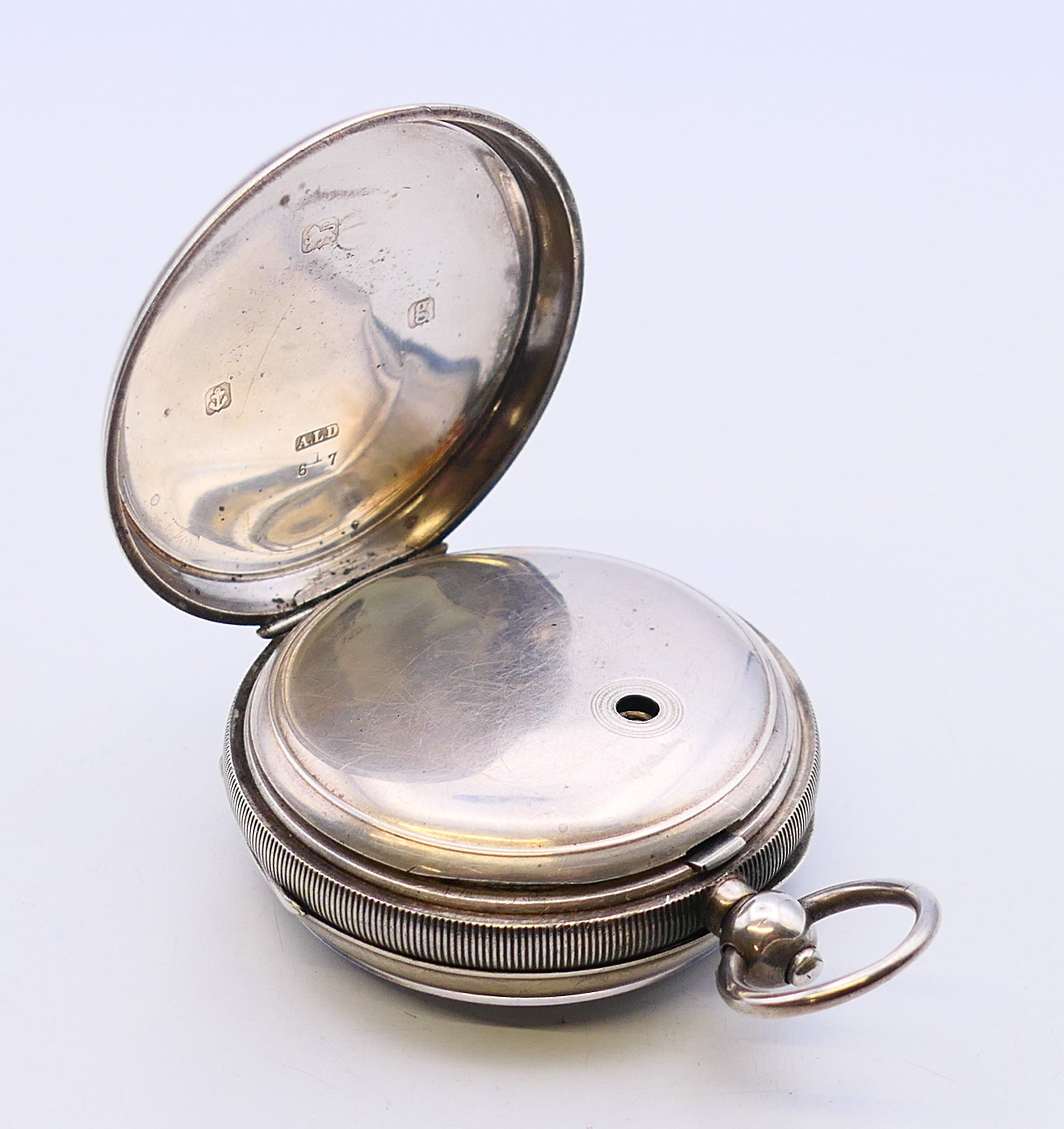 Five silver pocket watches. Largest 5 cm diameter. - Image 5 of 39