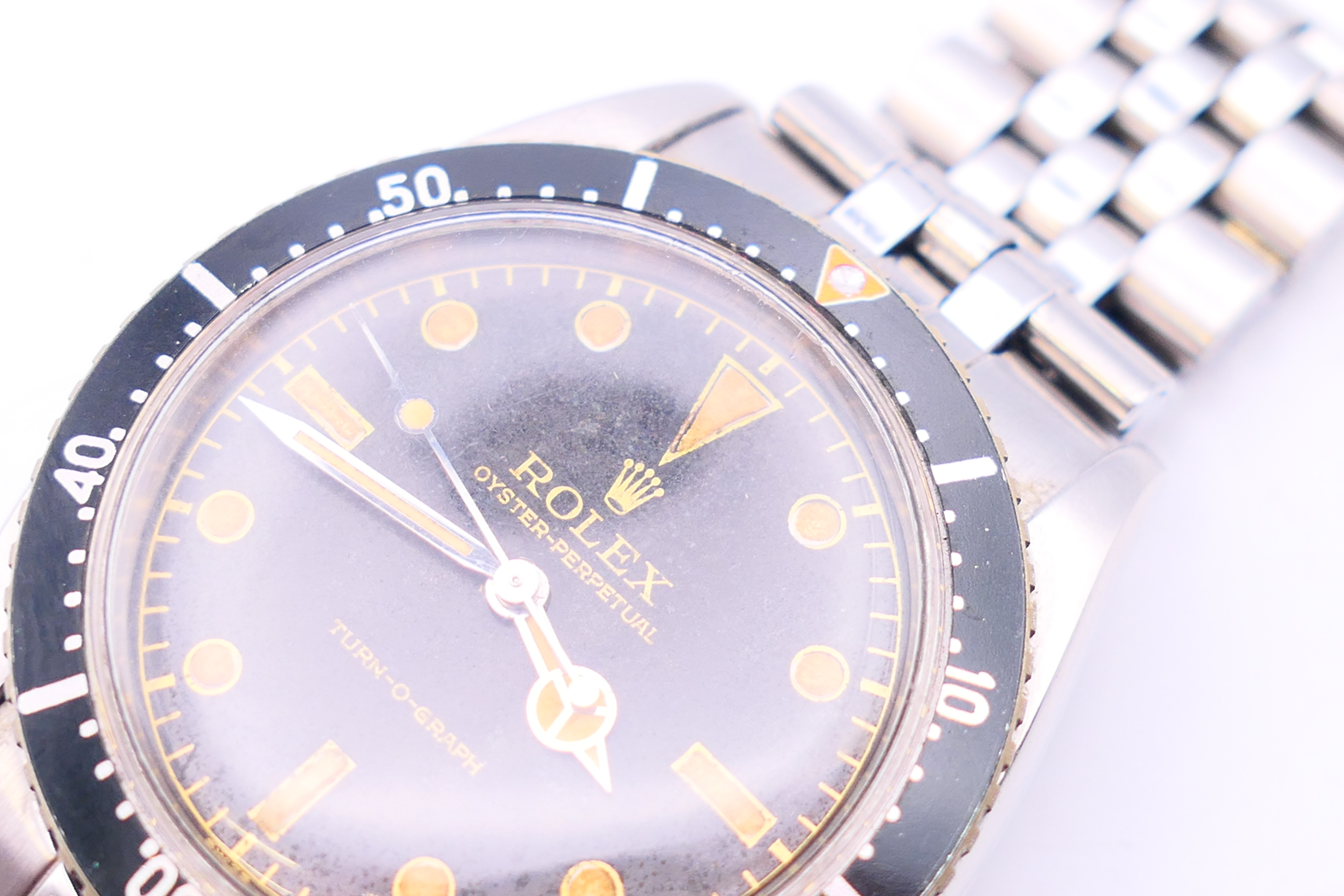 A 1950's Rolex stainless steel Oyster Perpetual Turn-O-Graph automatic gentleman's wristwatch. 3. - Image 3 of 11