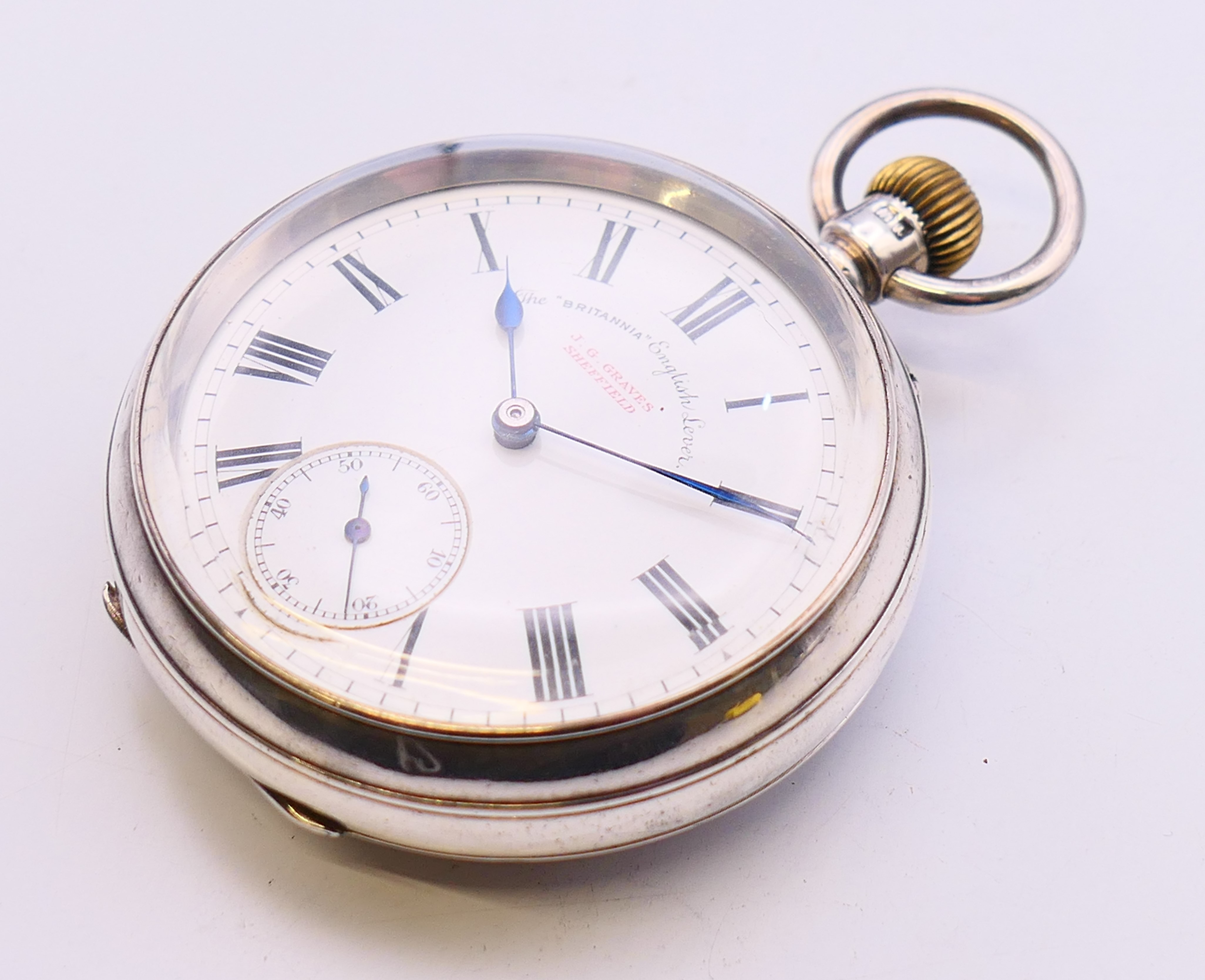 Five various silver pocket watches, - Image 24 of 37