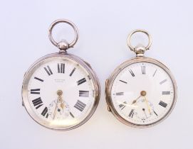 A silver pocket watch hallmarked for Chester 1905, the dial marked H Stone,