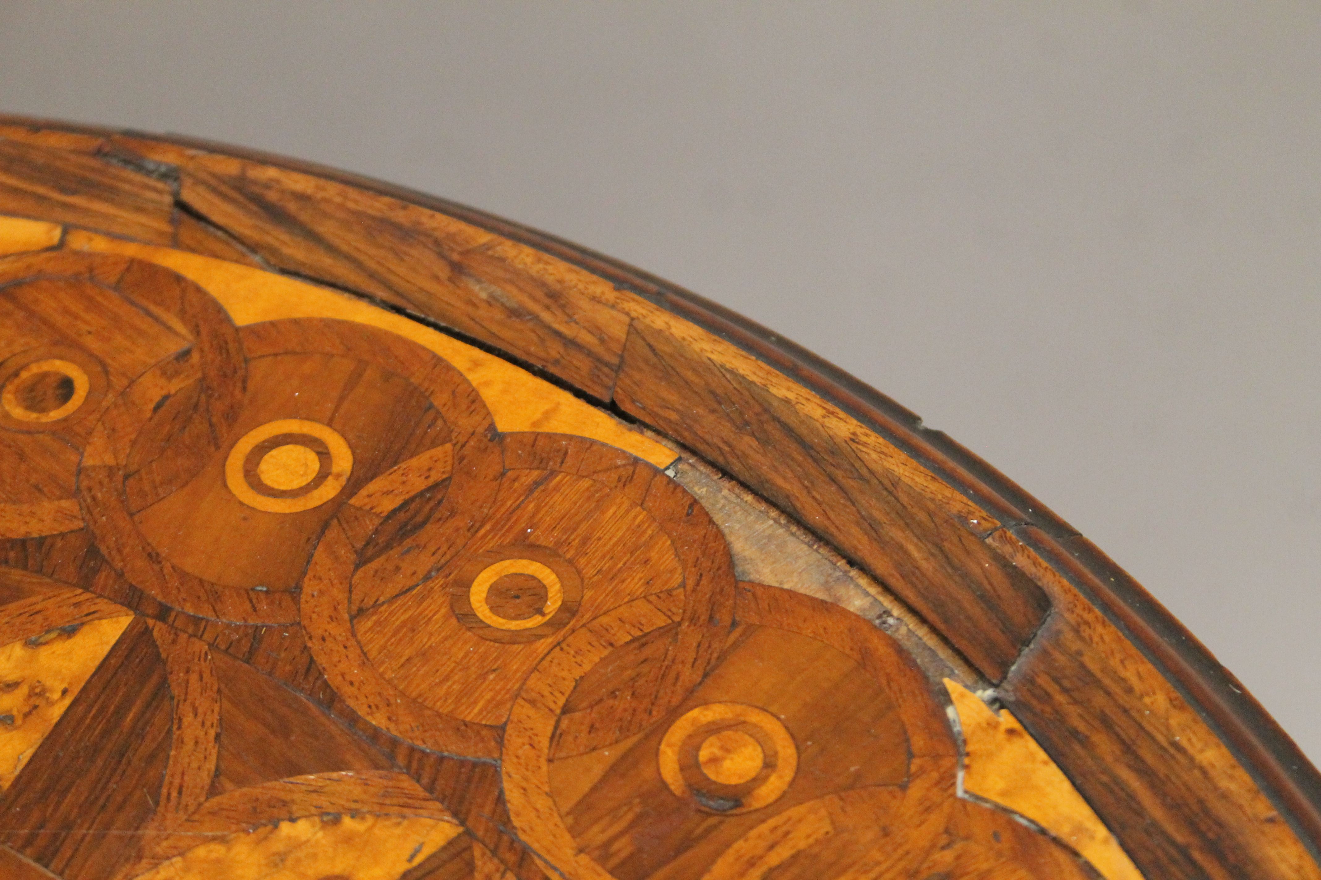 A 19th century inlaid tripod table. 52 cm diameter. - Image 4 of 4