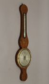 A 19th century mahogany barometer, signed Pitsalla, London. 92 cm high.
