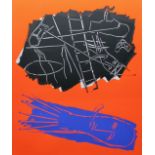 McLEAN, BRUCE, (born 1944) British (AR), Heads and Ladders, silk screen. 100 x 80 cm.