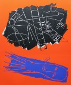 McLEAN, BRUCE, (born 1944) British (AR), Heads and Ladders, silk screen. 100 x 80 cm.