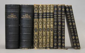Levi (David), Editor, The Holy Bible in Hebrew and English, 5 vols, 2 sets,