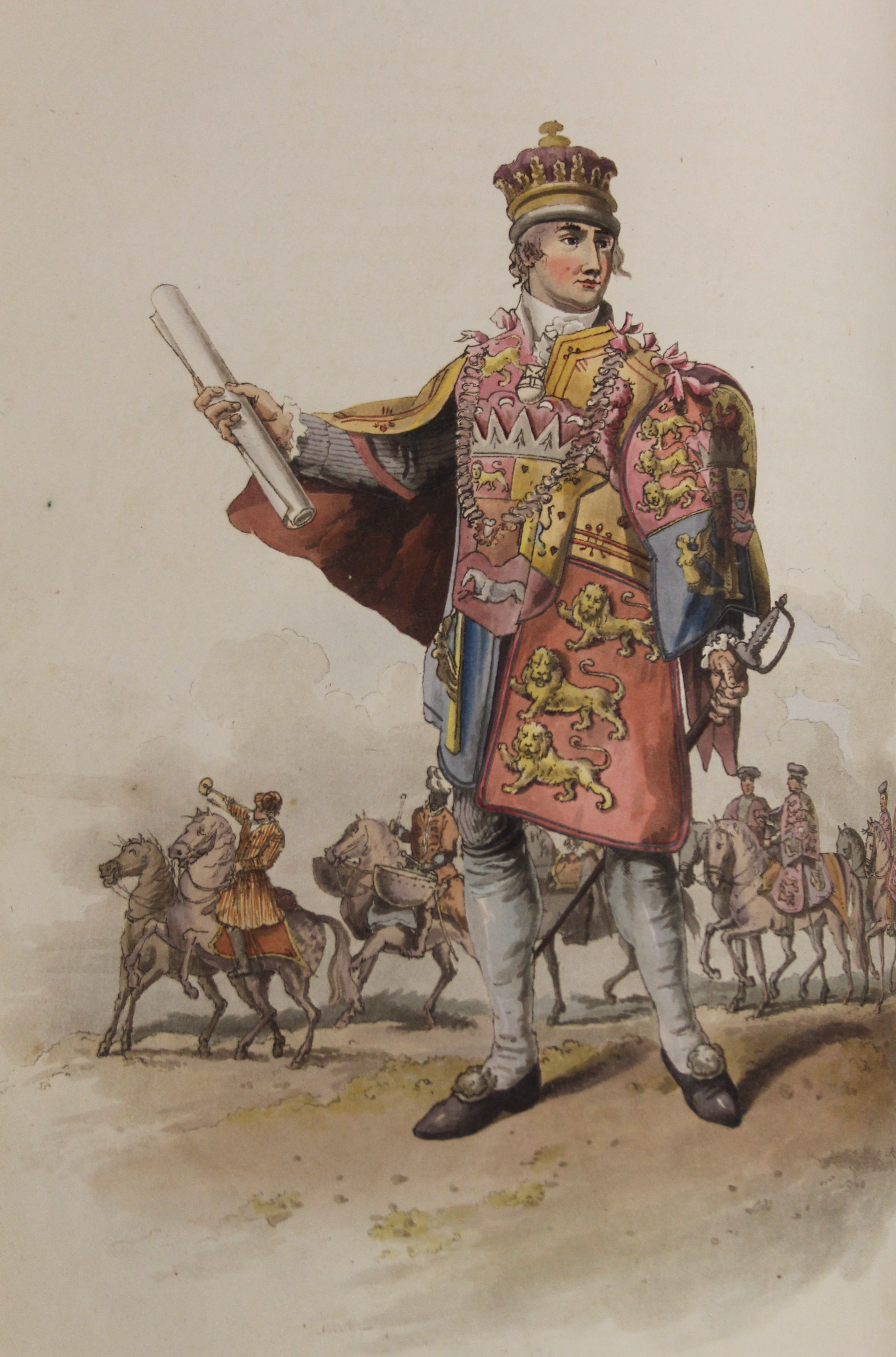 Pyne (W H), The Costume of Great Britain, 60 hand-coloured plates, folio binding broken and worn, - Image 7 of 10