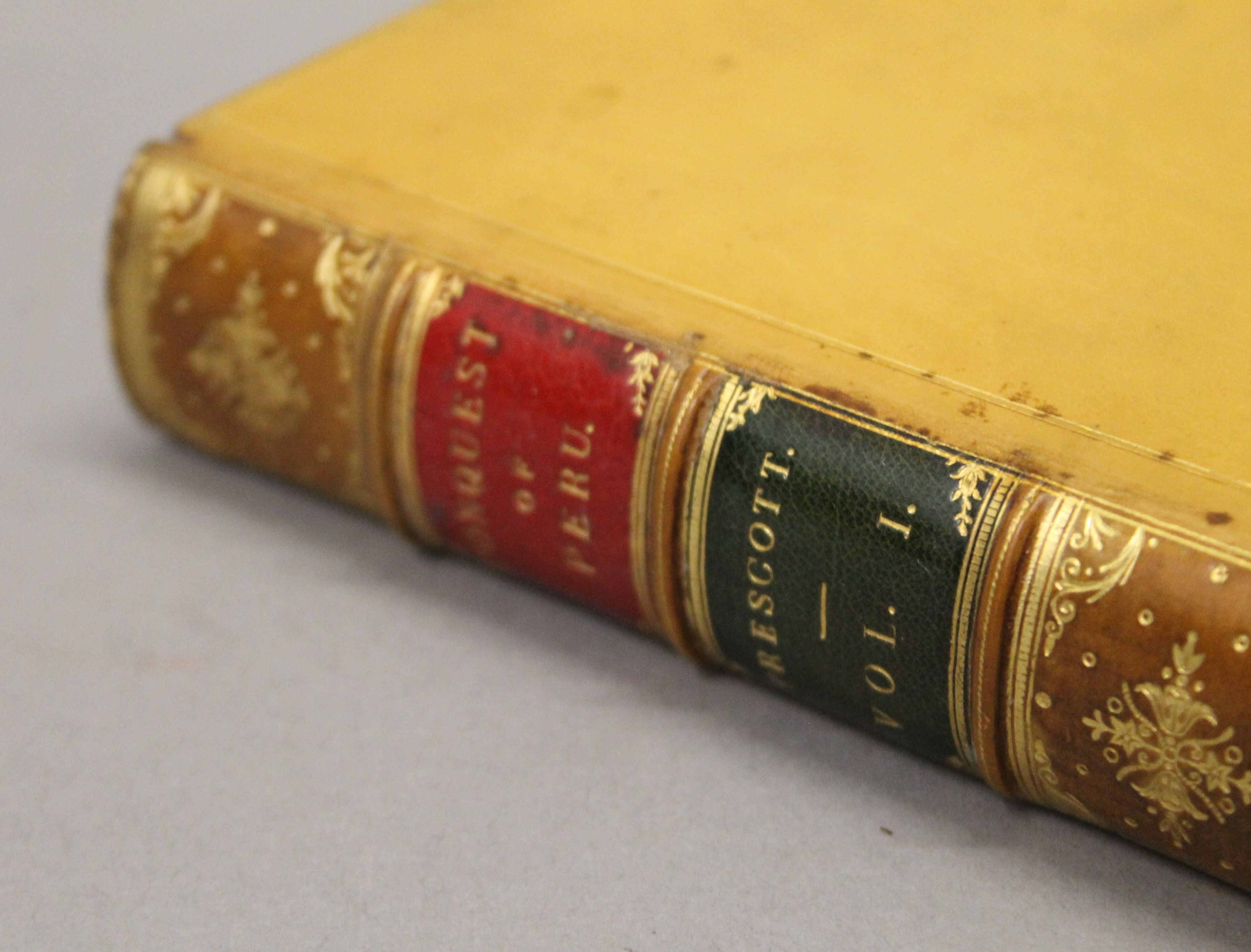 Prescott (William H), Works, 12 vols, finely bound in full brown calf, red and green labels, - Image 7 of 11