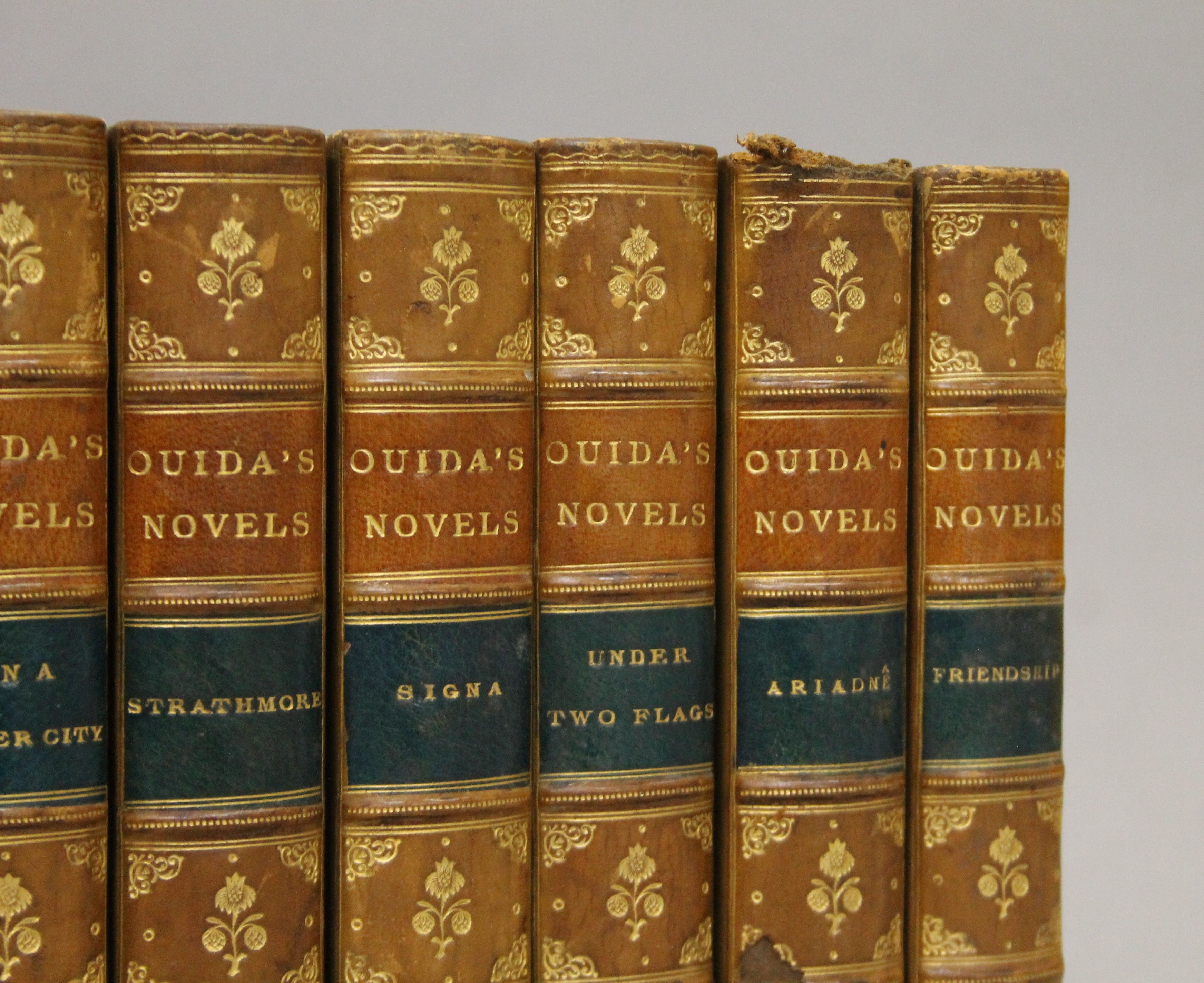 Ouida (La Ramee Marie Louise de), Novels, 17 volumes bound in matching half brown calf, - Image 3 of 9