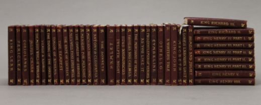 Shakespeare (William), Works, Temple edition, 39 volumes, original full limp red morocco,