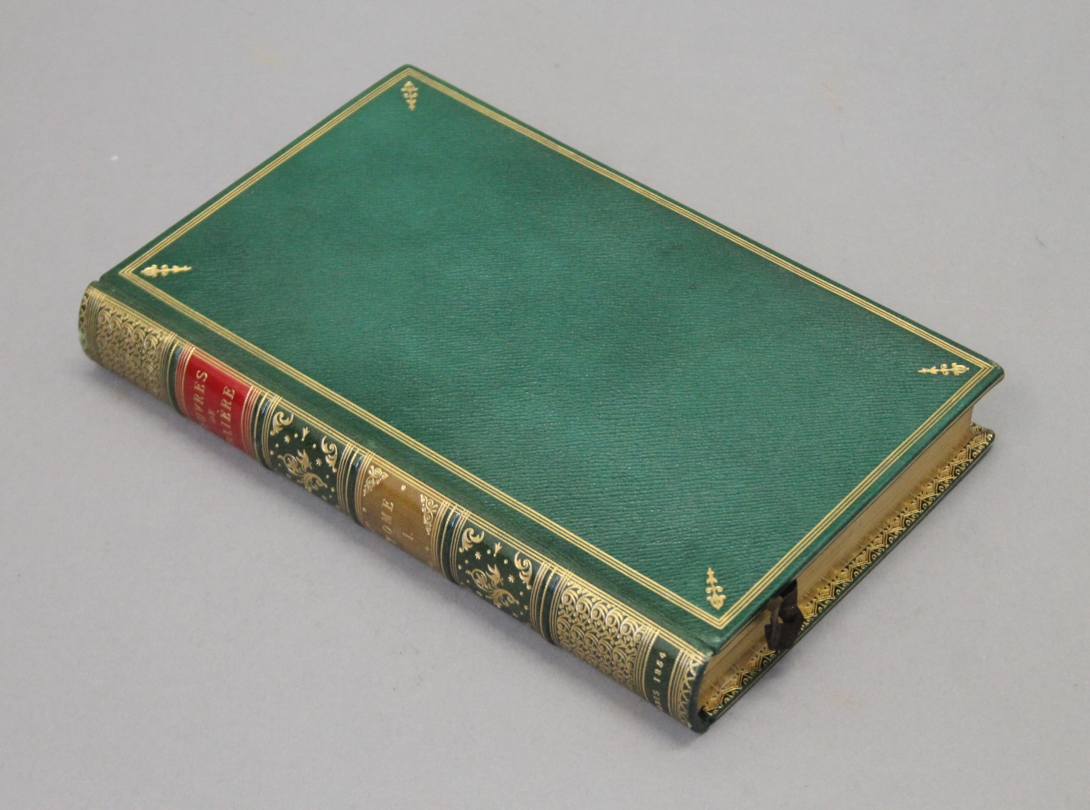 Moliere, Oeuvres Completes de Moliere, 4 vols, finely bound in full green morocco, - Bild 5 aus 56