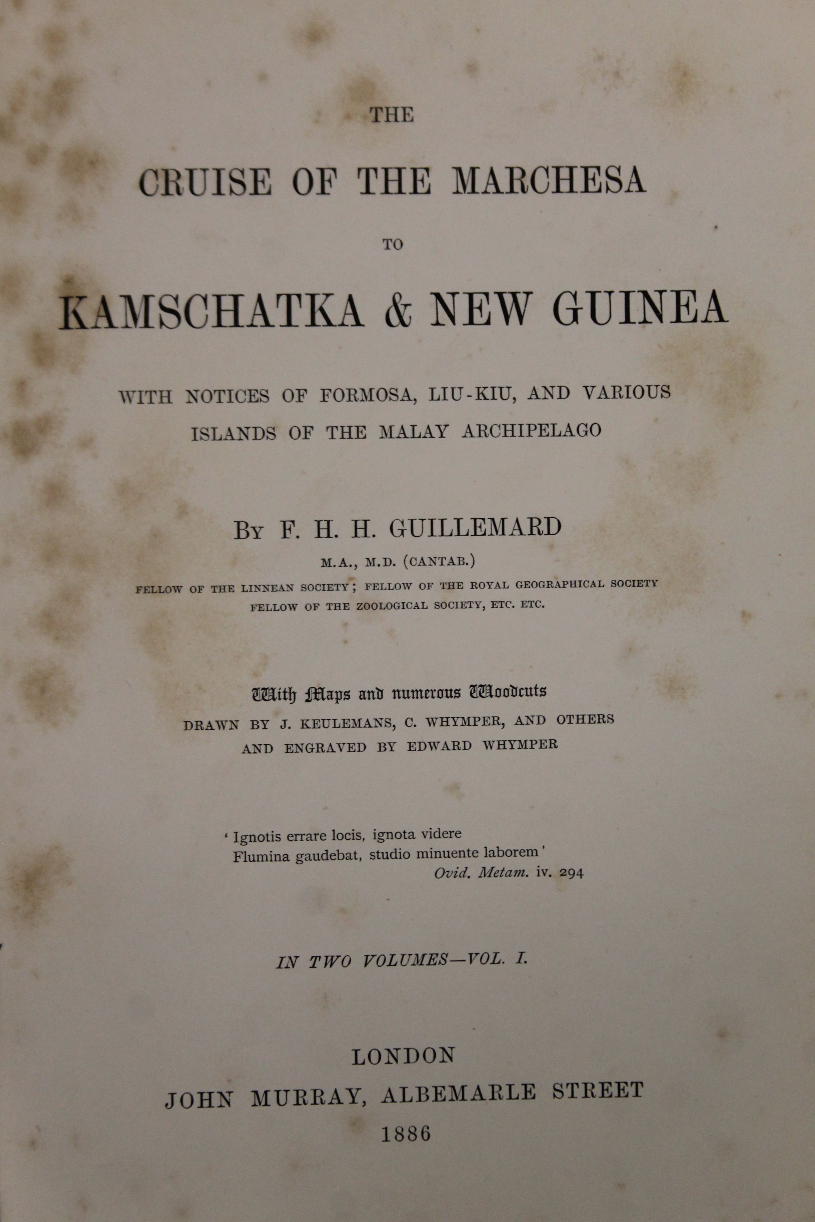 Guillemard (F H H), The Cruise of the Marchesa to Kamschatka and New Guinea, 2 vols, - Image 7 of 10