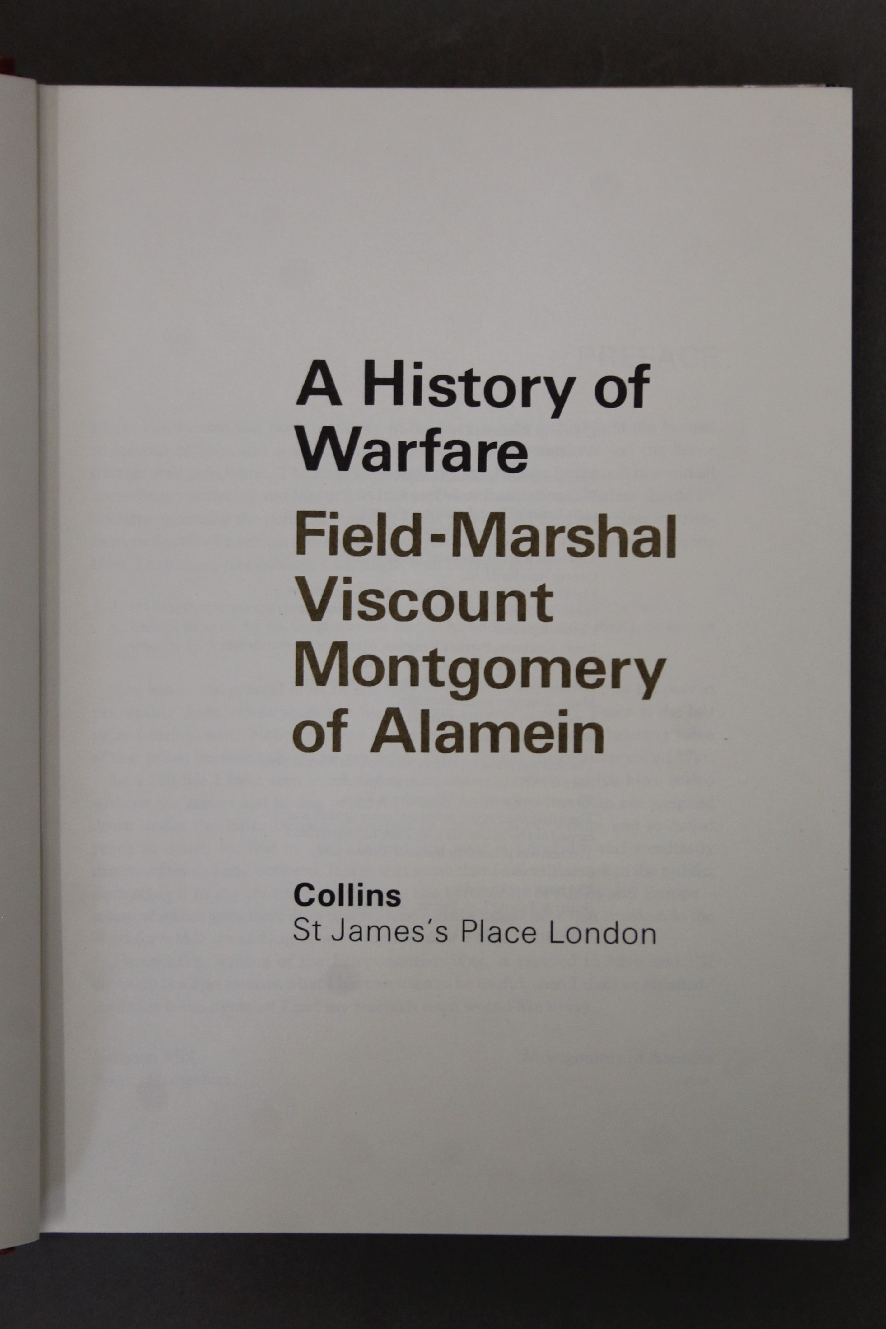 Montgomery (Field Marshall), A History of Warfare, first edition, - Image 5 of 11