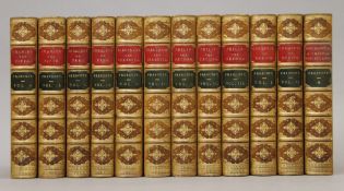Prescott (William H), Works, 12 vols, finely bound in full brown calf, red and green labels,