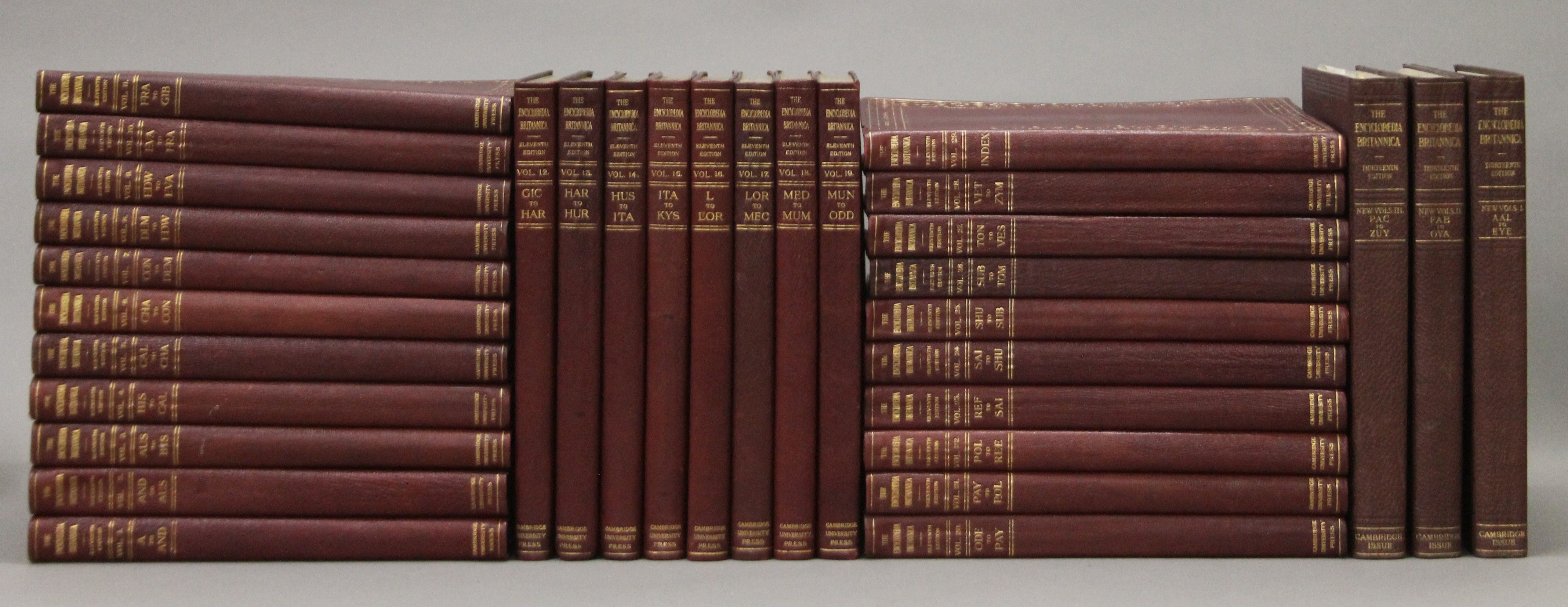 The Encyclopaedia Britannica, eleventh edition, 32 vols, India paper,