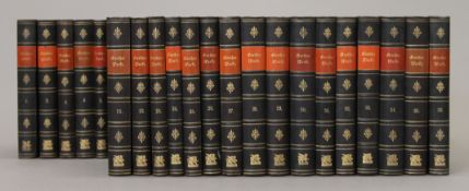 Goethe (J W), Samtliche Werke, 36 vols, original half cloth, marbled boards, Stuttgart, 1893.
