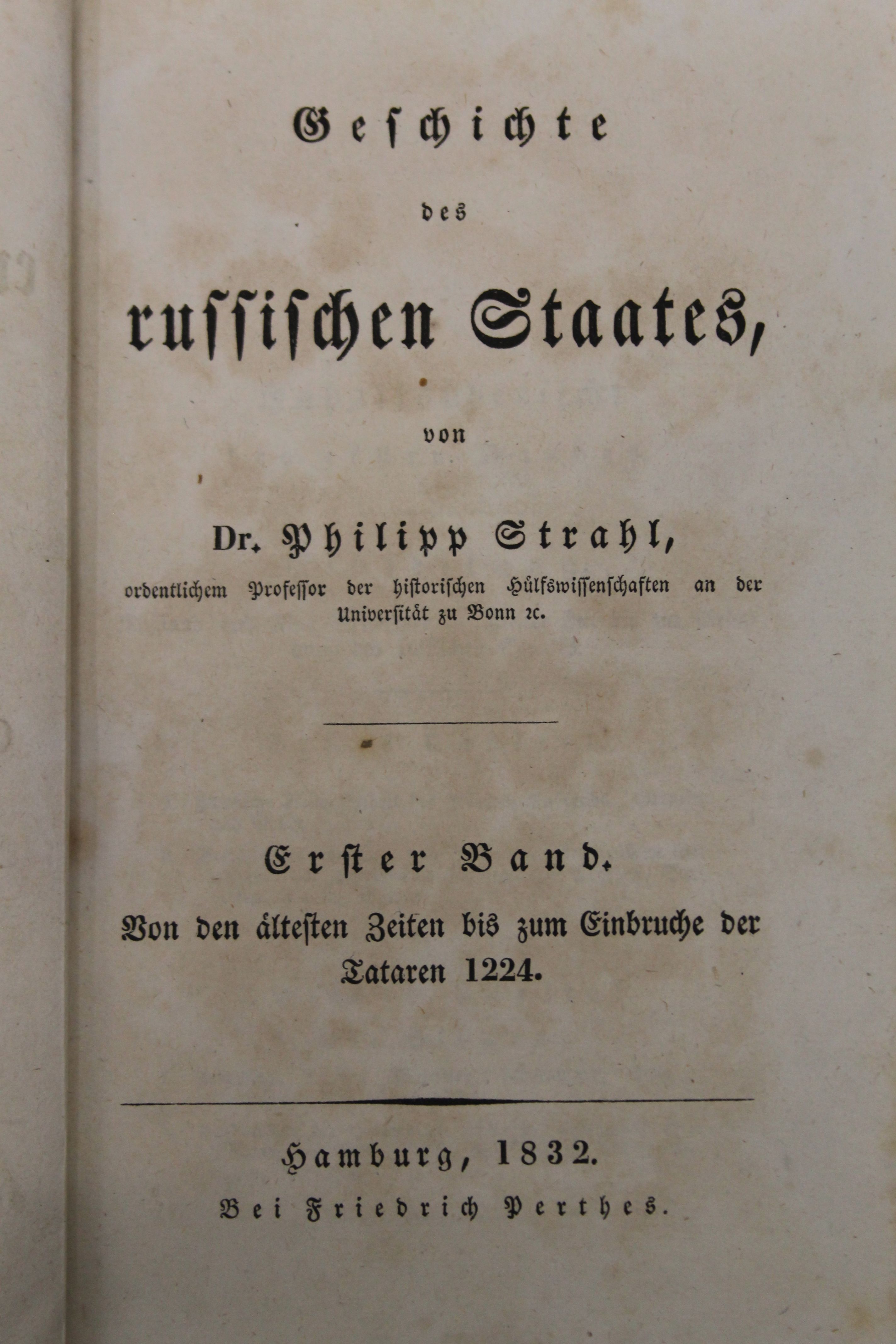 Heeren (A H G), and F A Ukert, Geschichte de Europqilschen St Staaten, 21 volumes, - Image 8 of 9