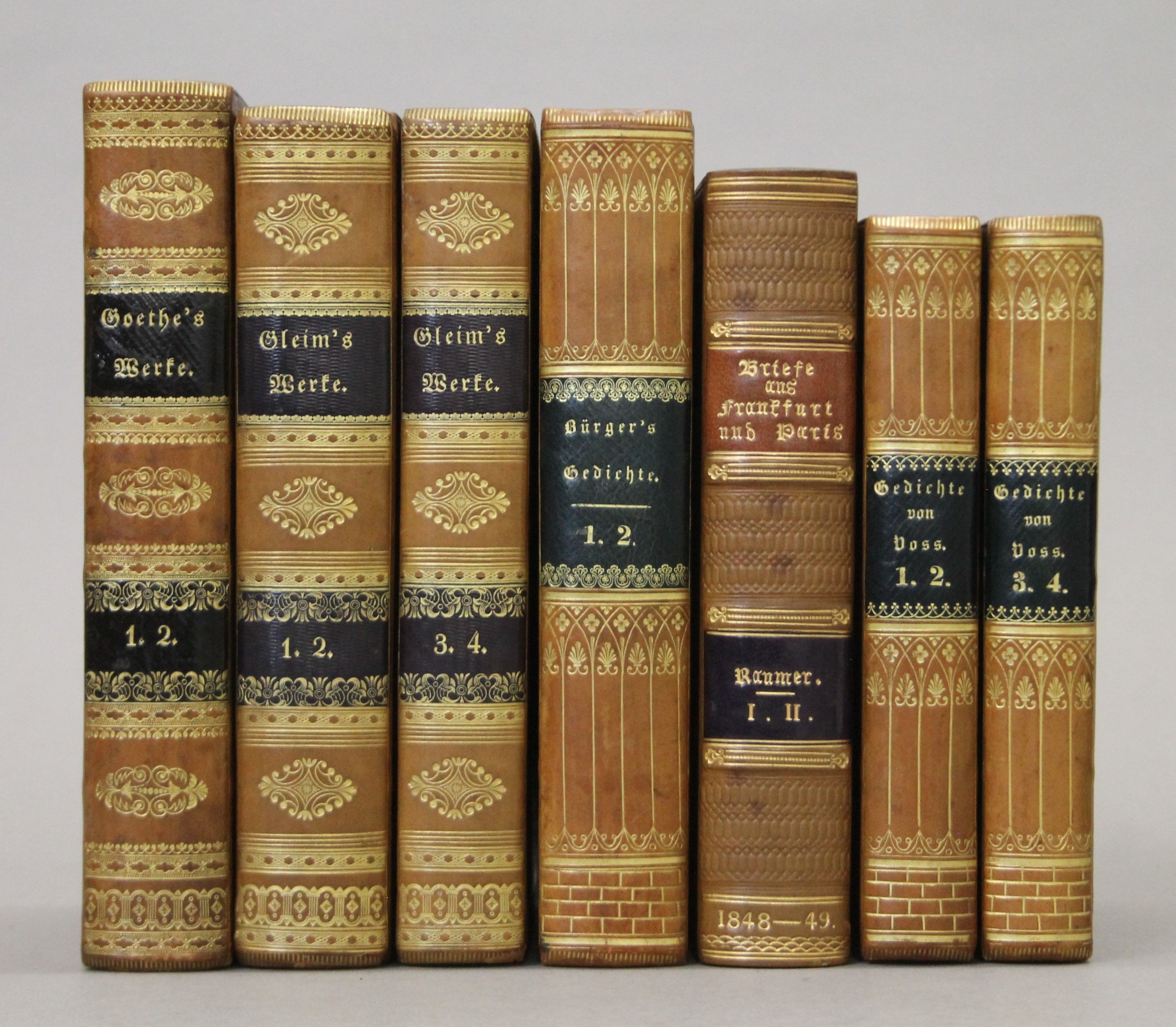 German Literature, 42 volumes, finely bound, some by Leighton. - Bild 40 aus 102